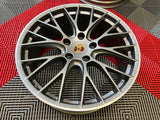 OEM 20" Porsche 991.2 911 RS Spyder Wheels Satin Platinum