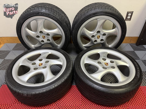 OEM 18" Porsche 993 996 911 Turbo Twist Wheels Used