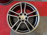 OEM 21" Porsche Cayenne Turbo Wheels Satin Platinum