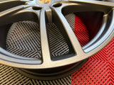 OEM 21" Porsche Cayenne Turbo Wheels Satin Platinum