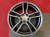 OEM 21" Porsche Cayenne Turbo Wheels Satin Platinum
