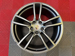 OEM 21" Porsche Cayenne Turbo Wheels Satin Platinum