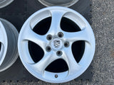 OEM 18" Porsche 996 911 TT Hollow Spoke Turbo Twist Wheels