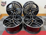 OEM 20" Porsche Macan Turbo Wheels Black Machined