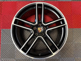 OEM 20" Porsche Macan Turbo Wheels Black Machined