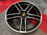 OEM 20" Porsche Macan Turbo Wheels Black Machined