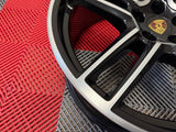 OEM 20" Porsche Macan Turbo Wheels Black Machined
