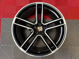 OEM 20" Porsche Macan Turbo Wheels Black Machined