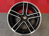OEM 20" Porsche Macan Turbo Wheels Black Machined