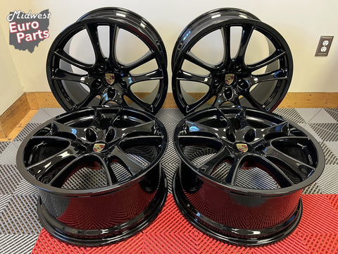 OEM 21" Porsche Cayenne GTS Wheels Gloss Black