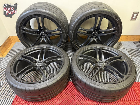 OEM 19" Audi R8 Satin Black Forged Wheels
