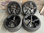 OEM 21" Porsche Taycan Cross Turismo Forged Wheels Rims Satin Black