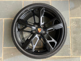 OEM 21" Porsche Taycan Cross Turismo Forged Wheels Rims Satin Black